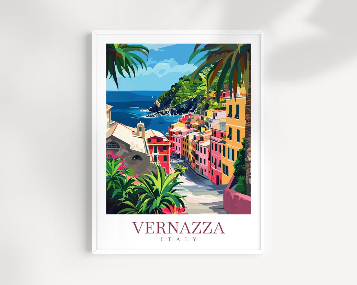 Vernazza Travel Print Wall Art Italy Wall Hanging Home Decoration Vernazza Gift Art Lovers Italy Wall Art Print Vernazza Italy Gift