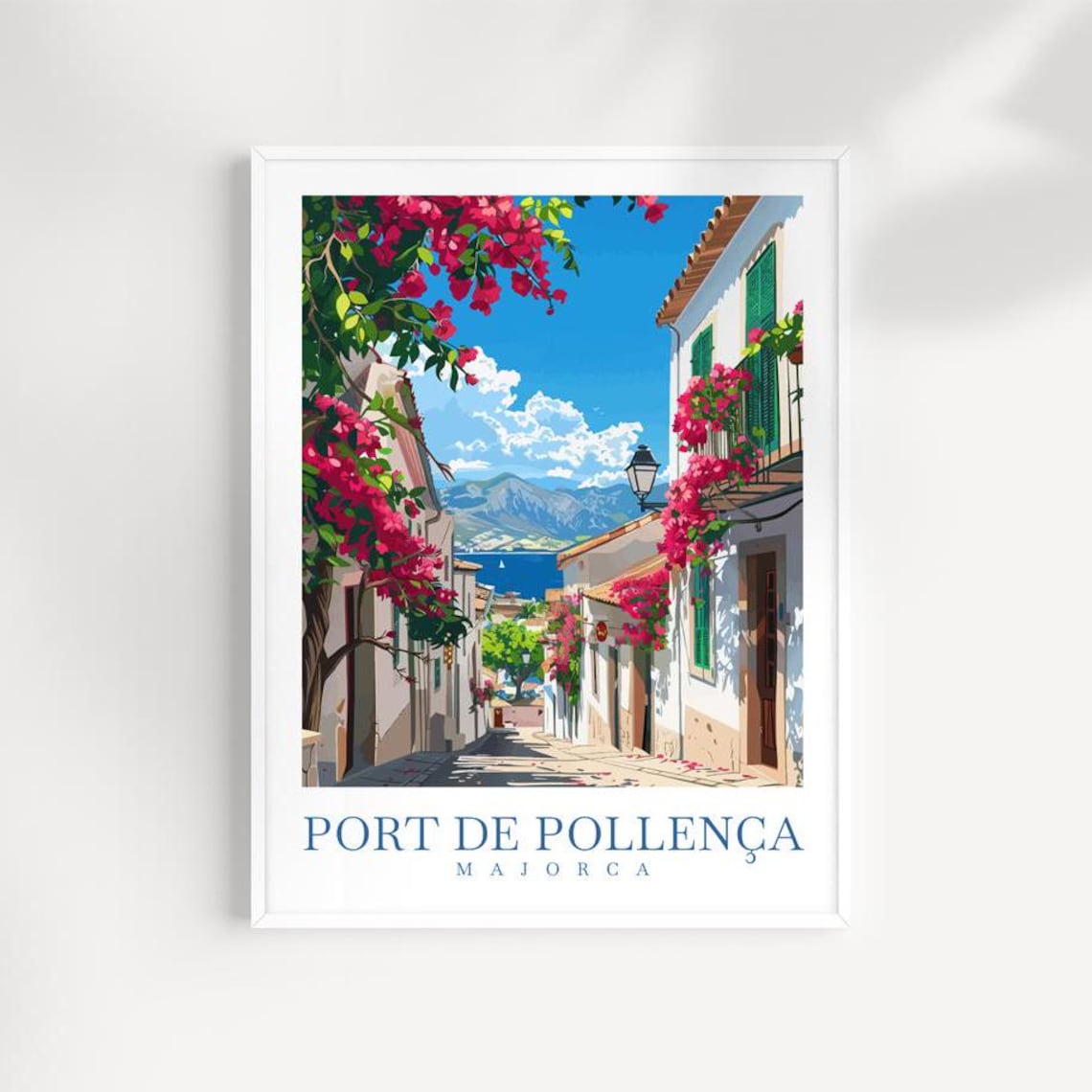 Port De Pollenca Travel Poster, Mallorca Wall Decor