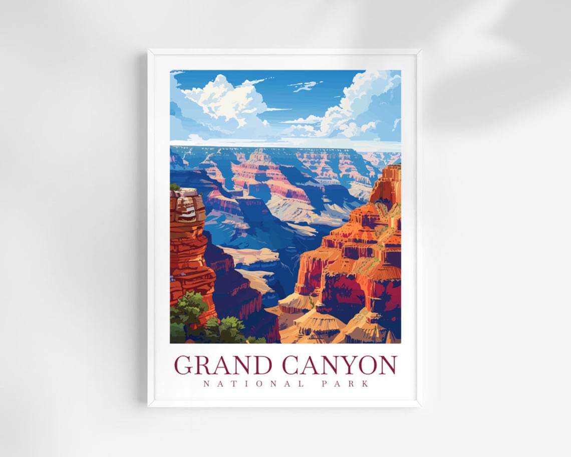 Grand Canyon National Park Travel Print Poster