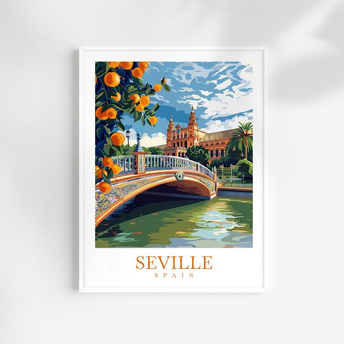 Seville Plaza Spain Travel Poster