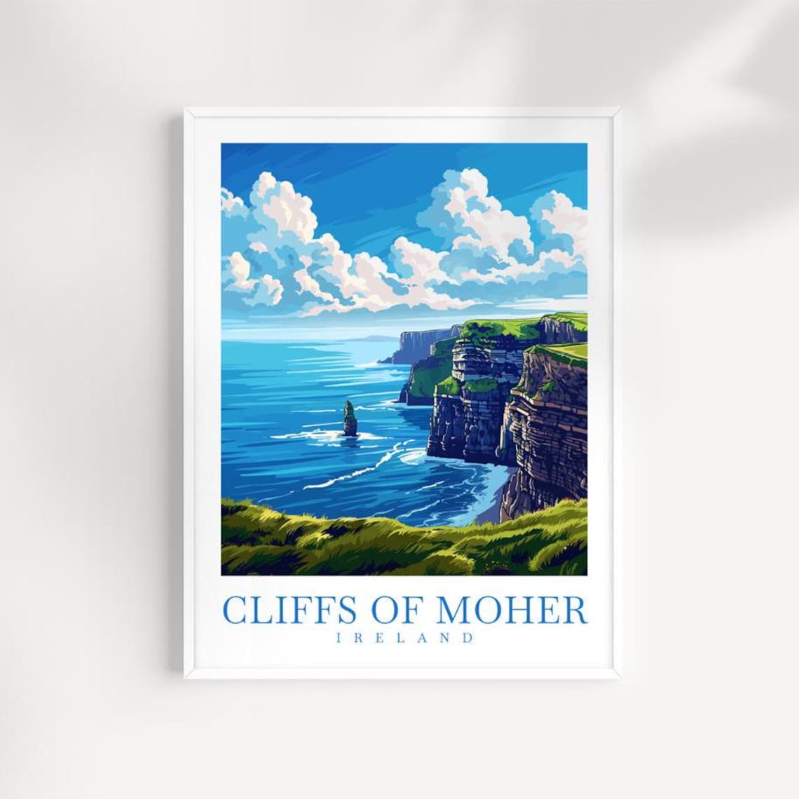 Cliffs Of Moher Travel Poster, Ireland Wall Decor