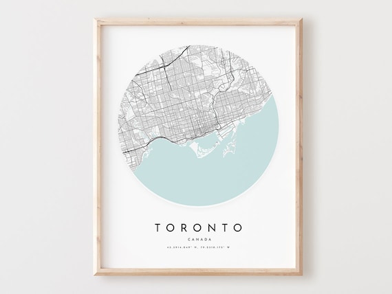 Toronto Map Print City Street Art Poster