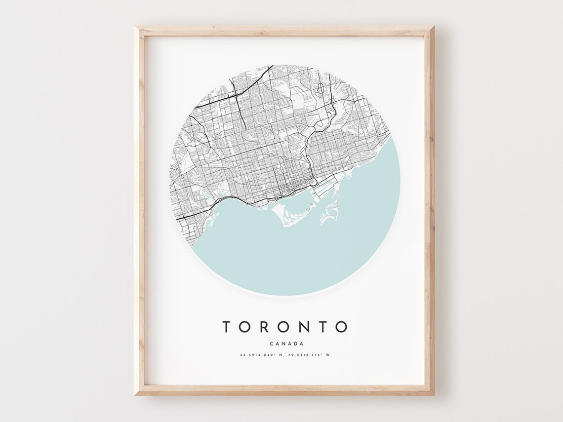 Toronto Map Print City Street Art Poster