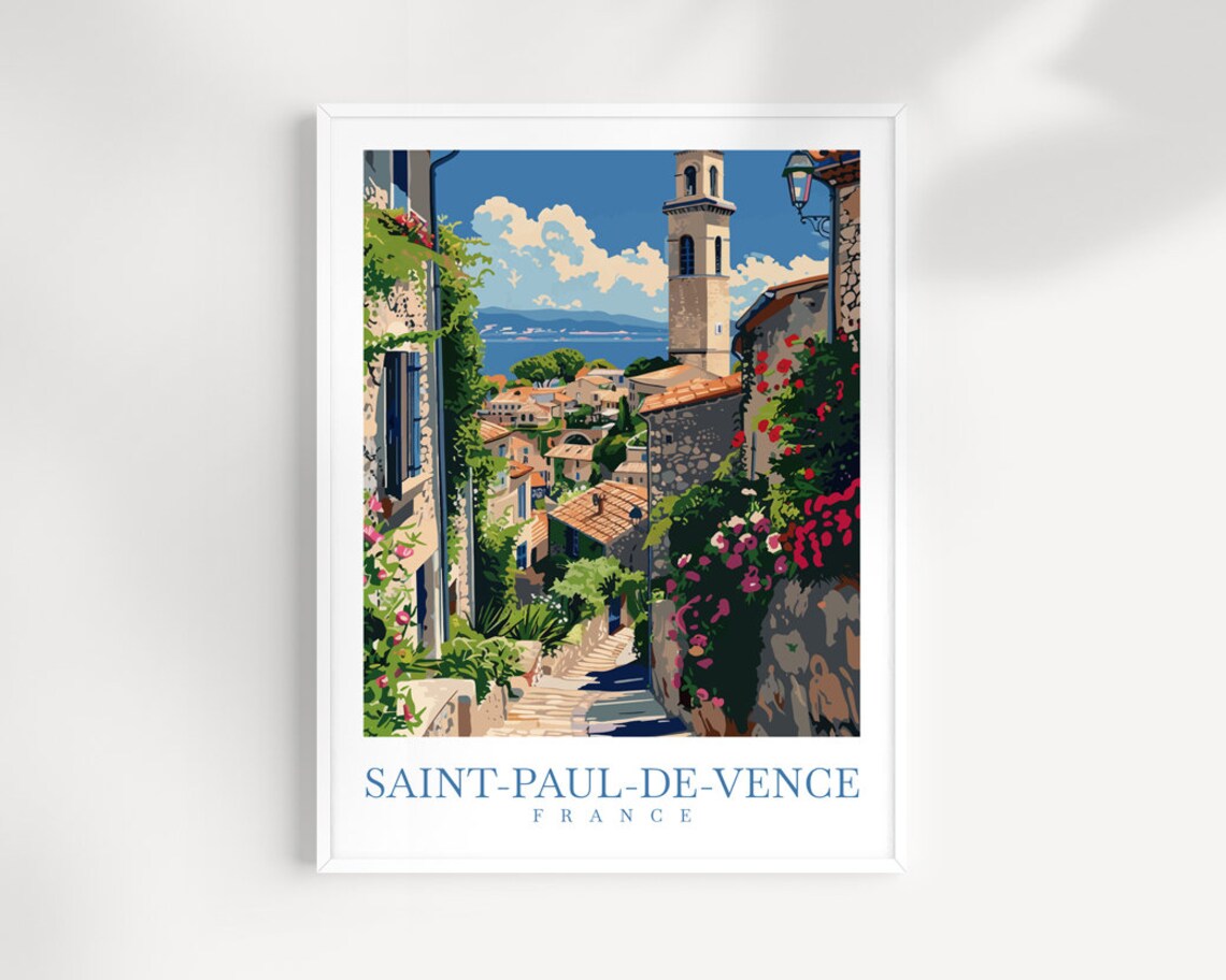 Saint Paul De Vence Travel Poster, France Cityscape