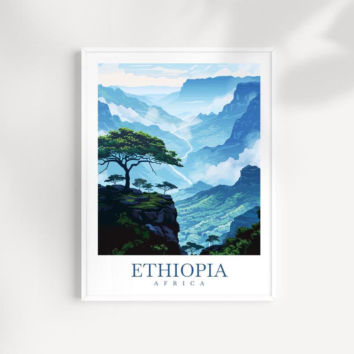 Ethiopia Travel Print East Africa Poster Wall Art Ethiopia Wall Hanging Home Dcor Ethiopia Gift Art Lovers Wall Art Ethiopia Travel Print