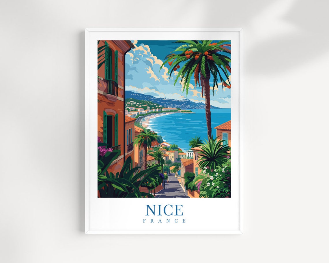 Nice France Print Nice France Home Decor Cityscape Art Print Nice France Wall Art For Travel Enthusiast Gift Wall Hanging Nice France Poster