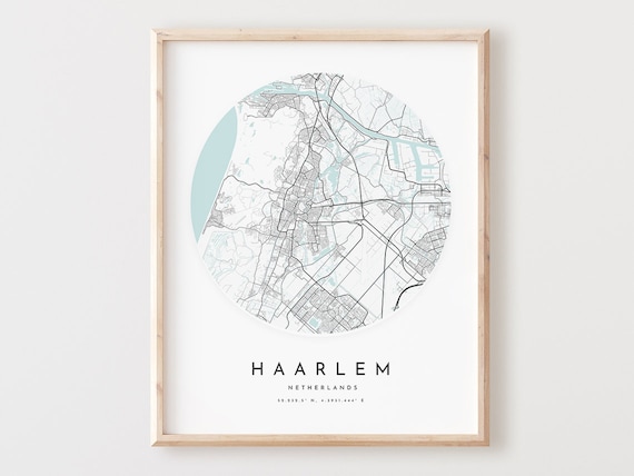 Haarlem Map Print City Street Art Poster