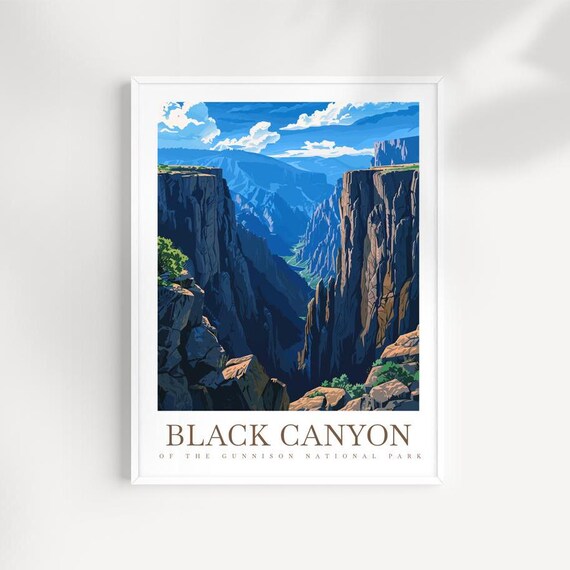 Black Canyon of the Gunnison National Park Dramatic Gorge View Travel Poster