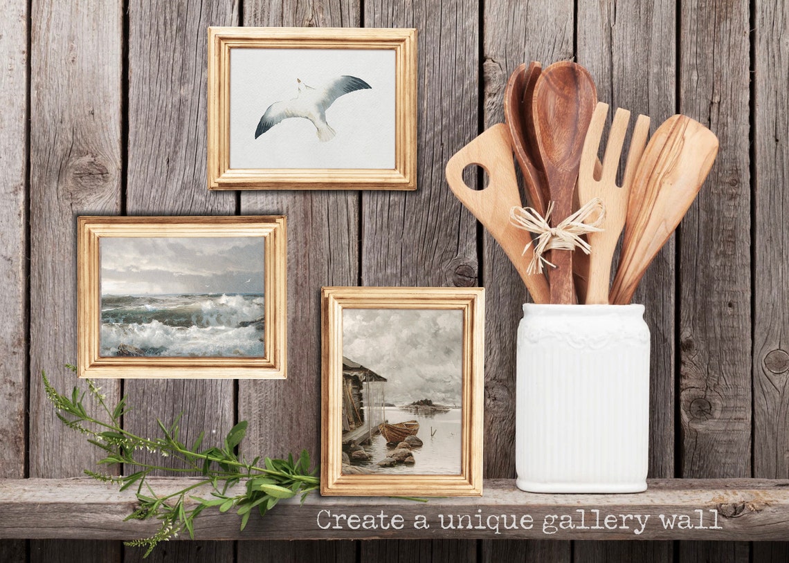 Seagull In Flight Minimalist Watercolor Coastal Bird Art Poster - Image 2