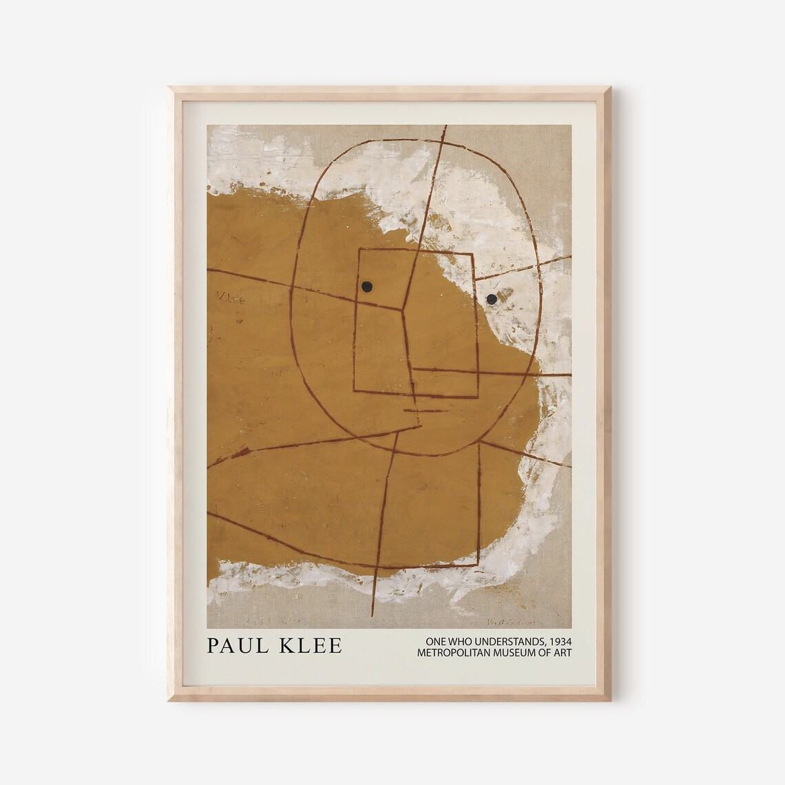 Paul Klee One Who Understands 1934 Abstract Line Face Art Poster - Image 2