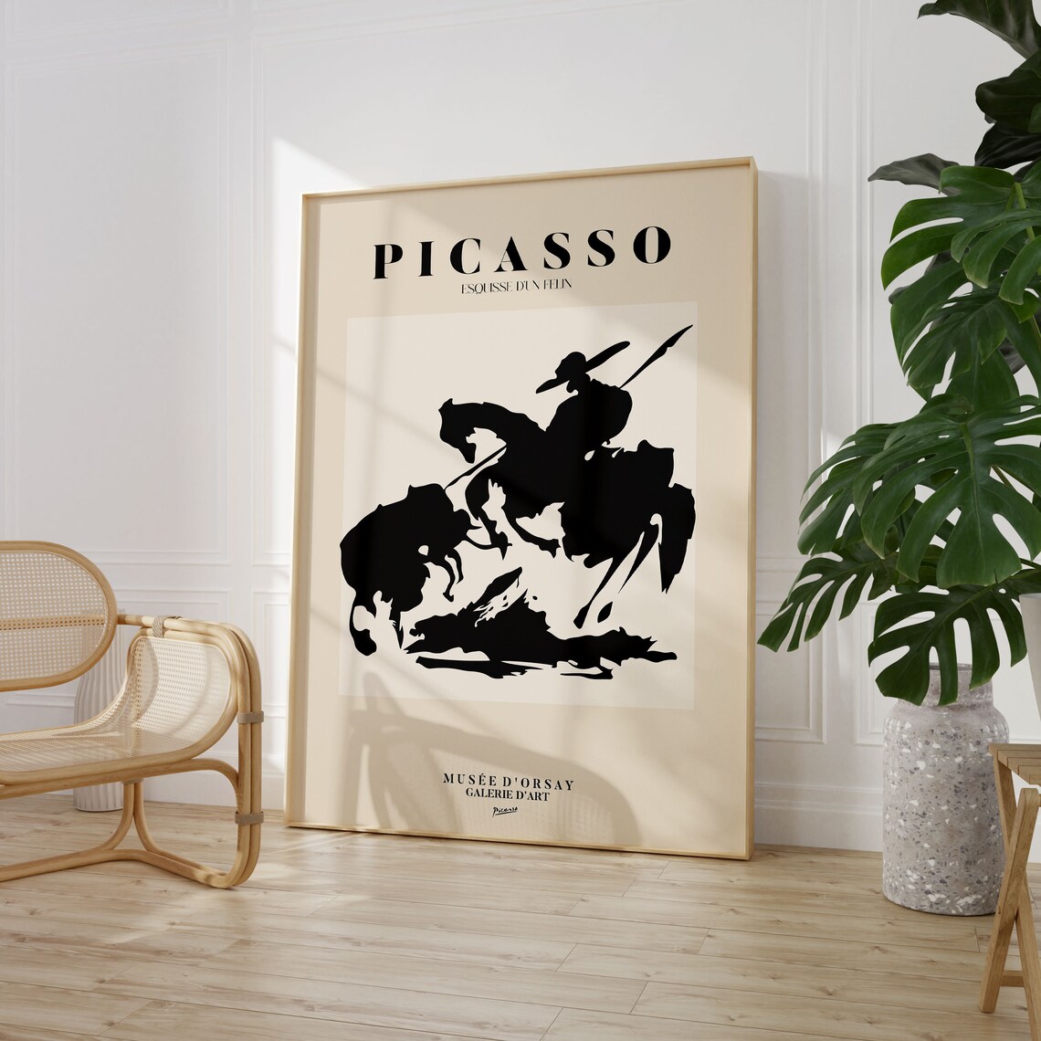 Picasso Bullfighter Picador Silhouette Exhibition Gallery Poster - Image 4