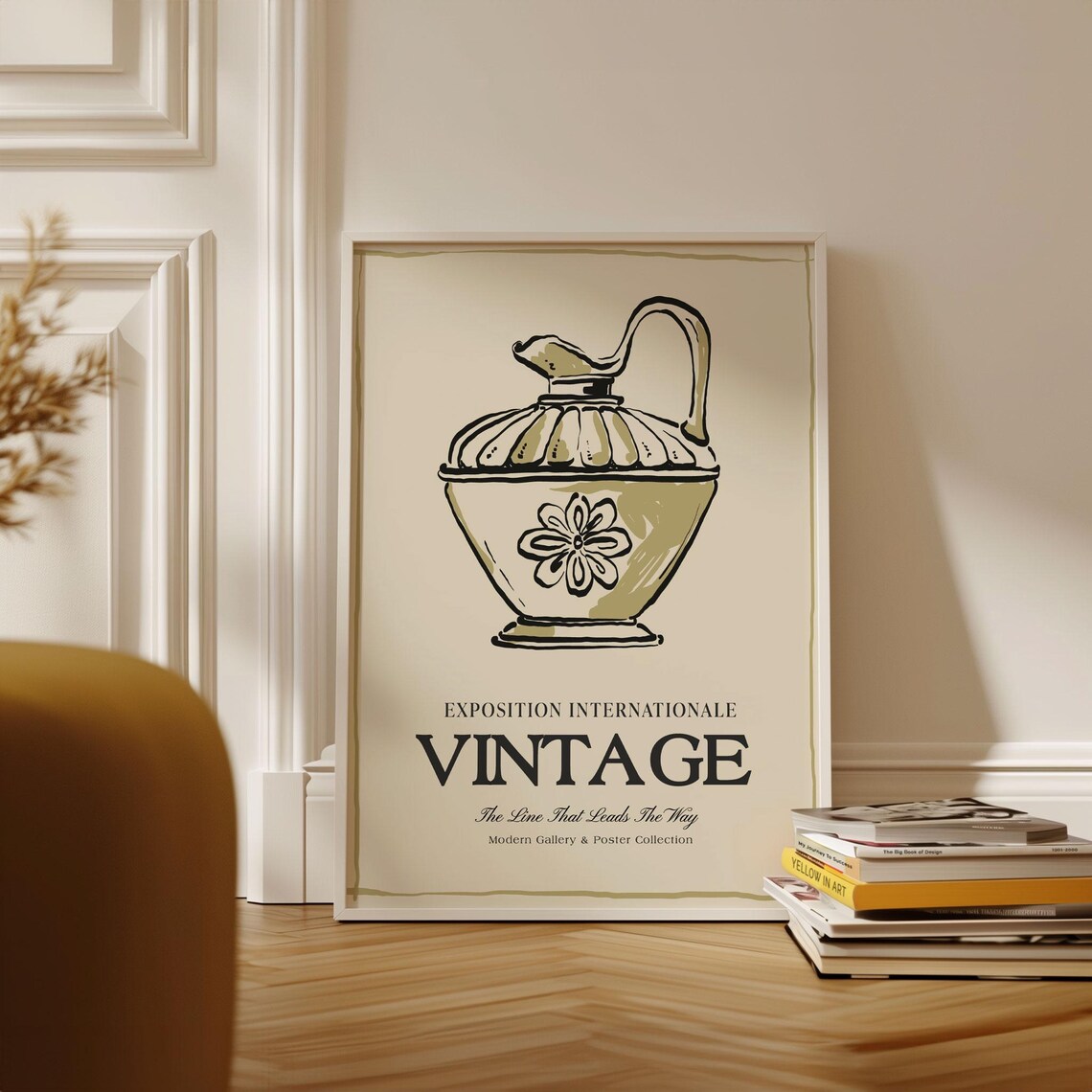 Vintage Boho Gallery Poster, Retro Kitchen Decor