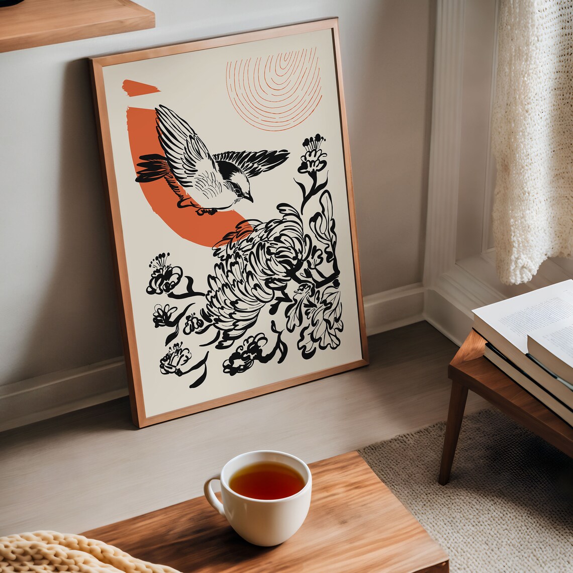 Japanese Vintage Birds Illustration, Modern Asian Art Print - Image 3