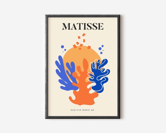 Henri Matisse Exhibition Poster Famous Gallery Wall Art Print Boho Art Print Floral Wall Decor Garden Scenery Nature Living Room Art