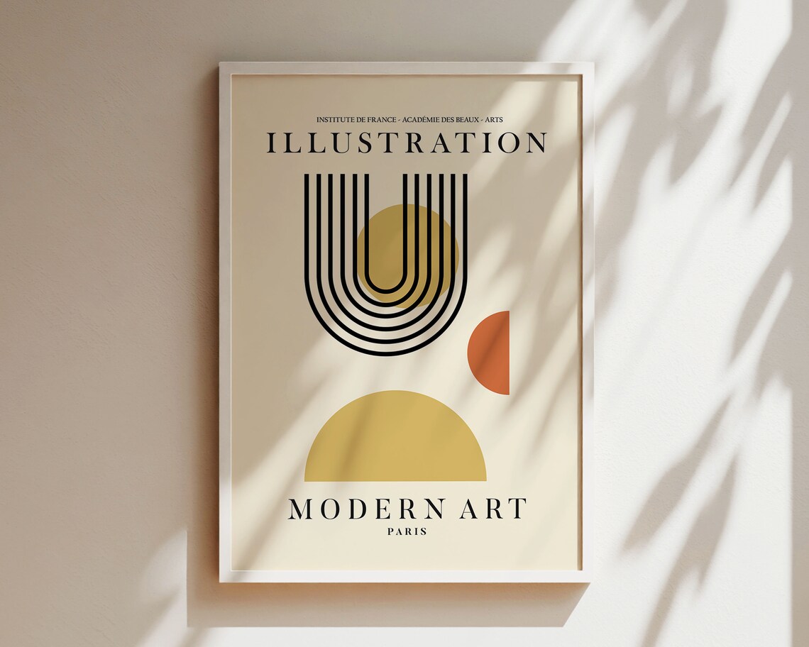 Mid Century Modern Exhibition, Minimalist Vintage Poster - Image 4