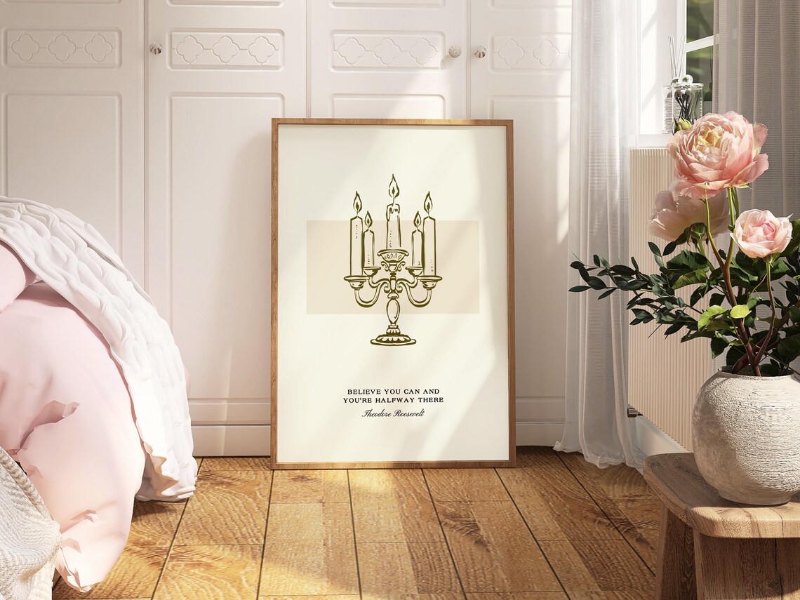 Vintage Boho Gallery Poster, Modern Kitchen Gift