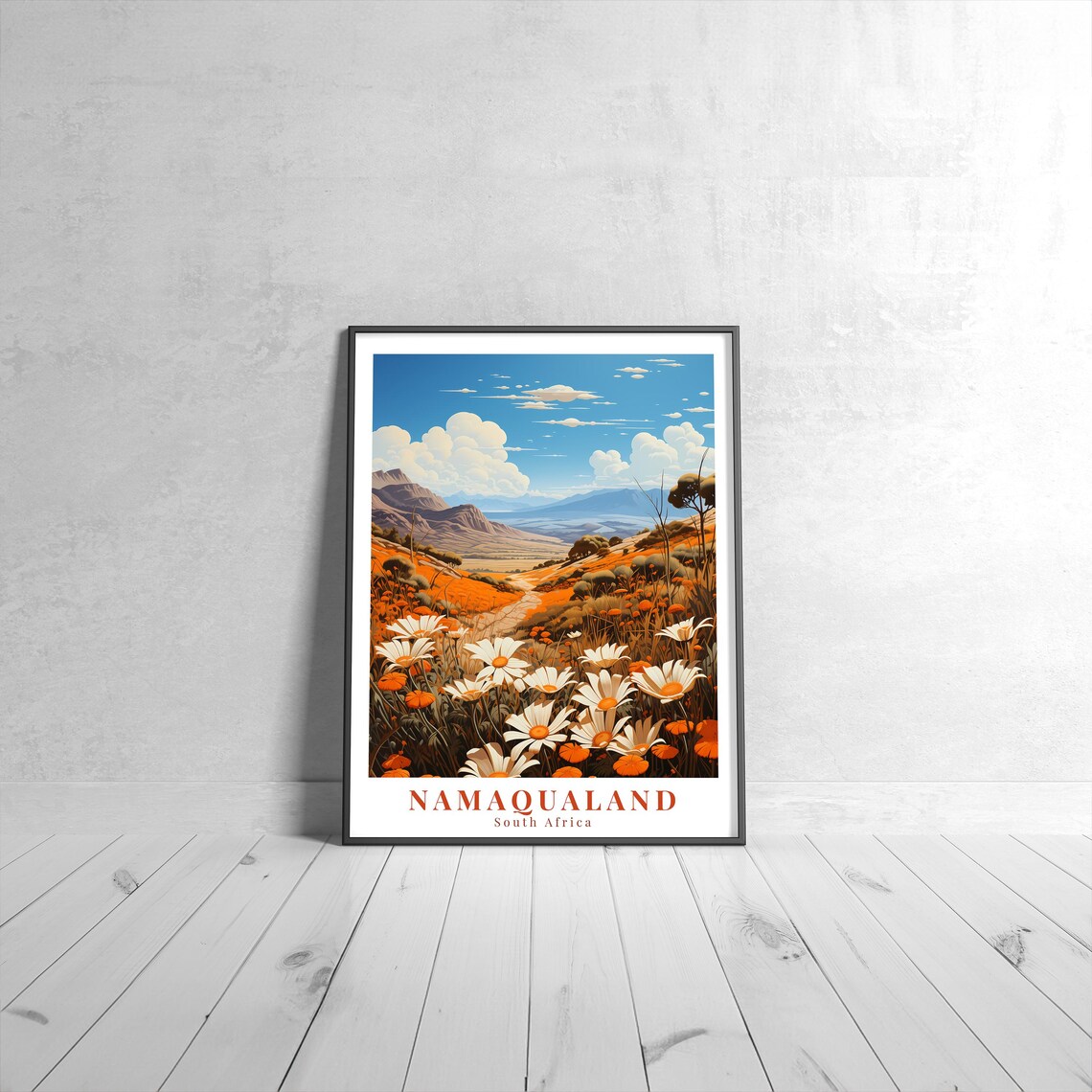 Namaqualand Vintage Travel Poster, South Africa