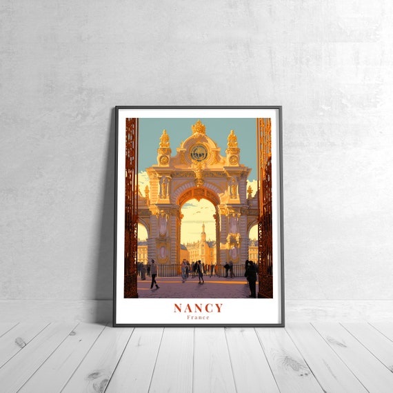 Nancy Vintage Travel Poster Retro France Art Print Colorful Home Decor Wall Unique Gift