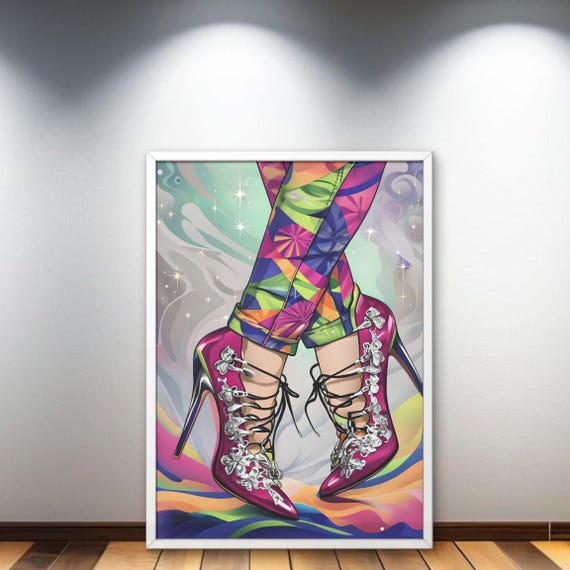 Retro Fashion Posterpop Art Apartment Aestheticlegsheels Shoes Printcollage Dormmodern Roy Lichtenstein Inspiration