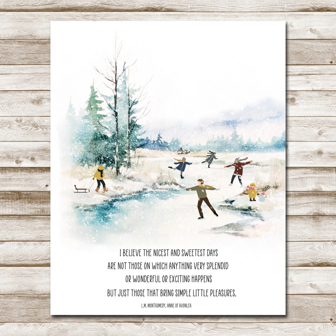 Anne Of Green Gables Quote Wall Art Book Quote Sign Winter Home Decor 5x7 8x10 11x14 16x20 Lm Montgomery Quote Woodland Decor - Image 5