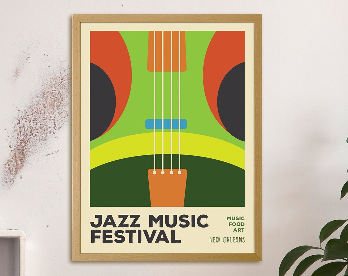 Jazz Festival Poster, Music Lovers Wall Art Print - Image 2