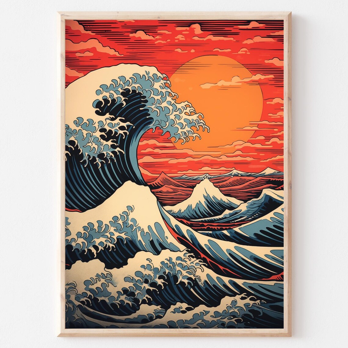Japanese Woodblock Printing, Great Wave Poster Print