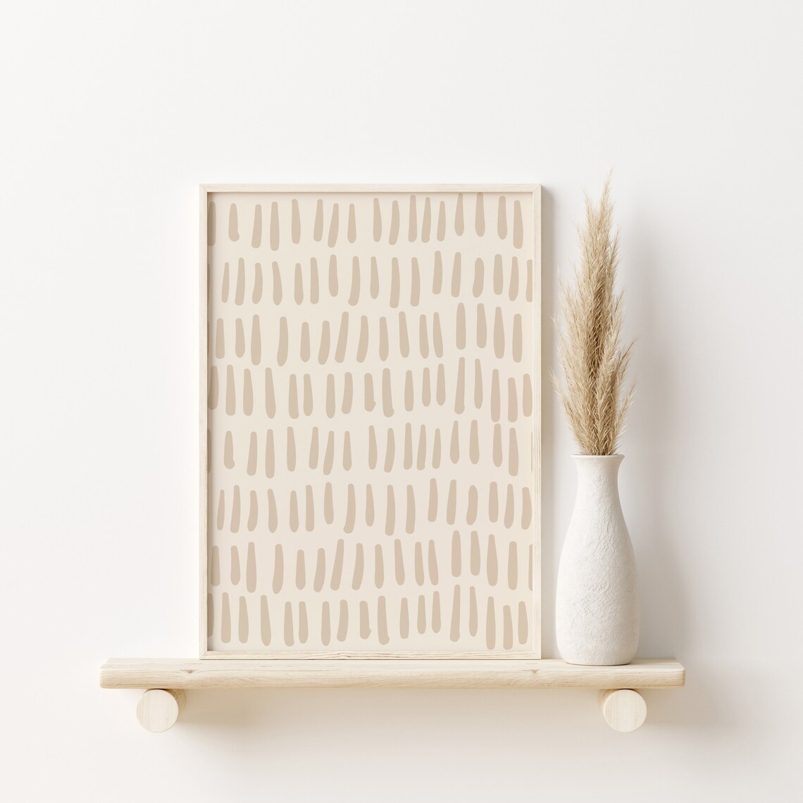 Beige Modern Abstract Print, Organic Minimalist Art - Image 3