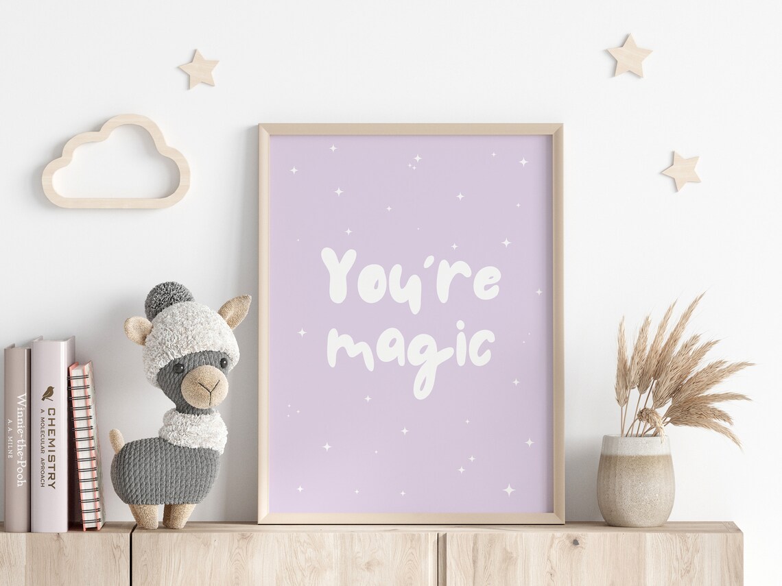 Youre Magic Lilac Boho Nursery Art Print