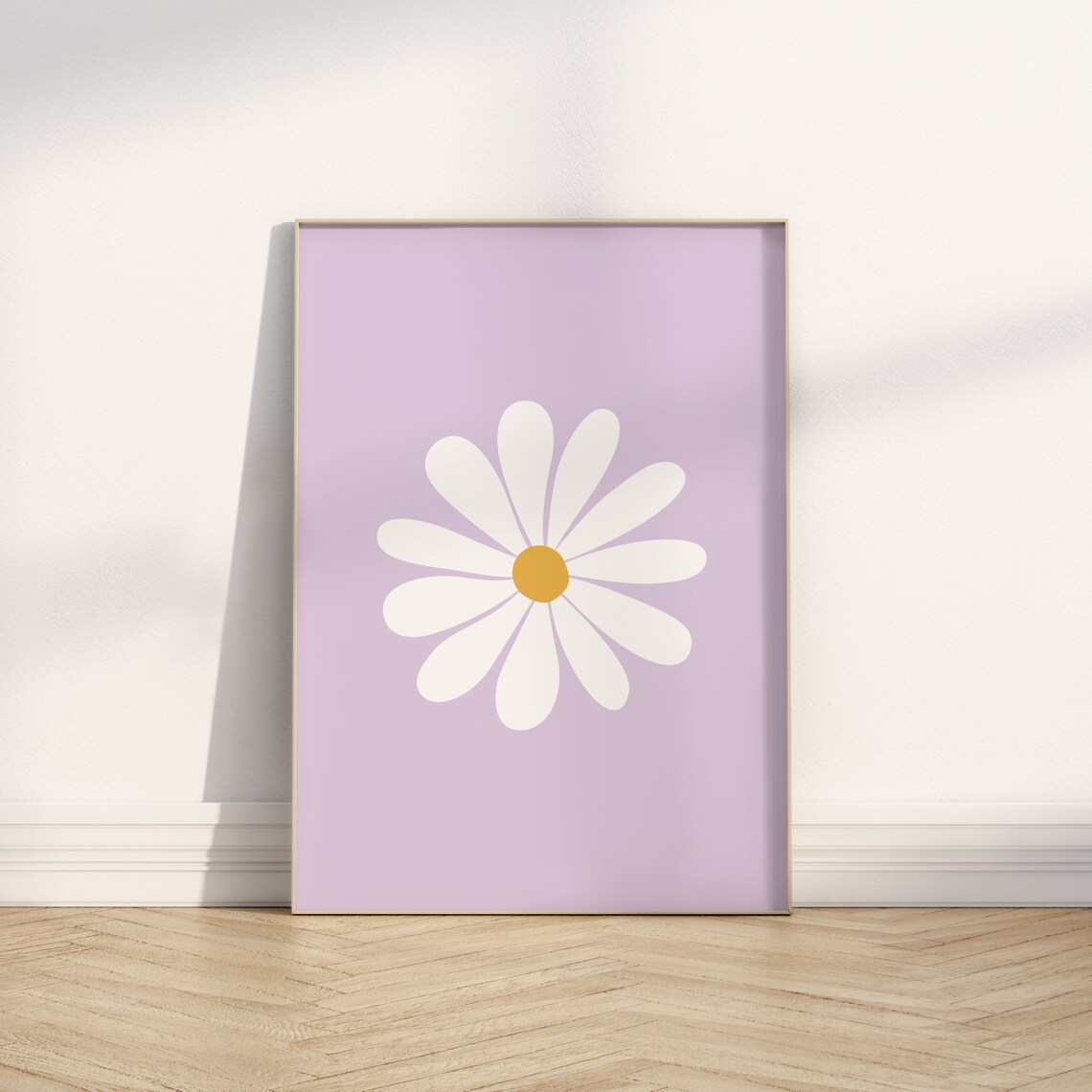 Daisy Print, Boho Floral Nursery Art Print