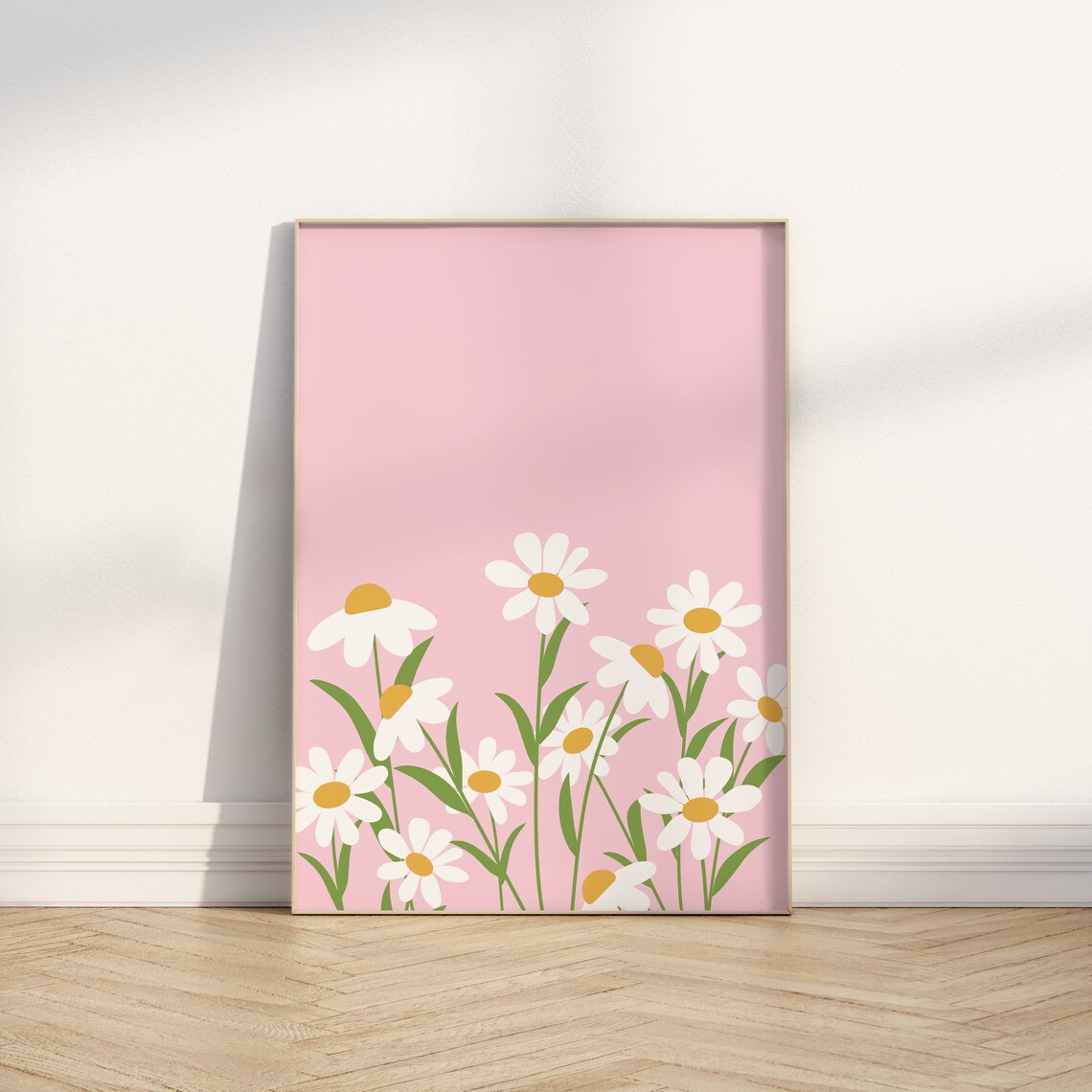 Daisy Art Print, Boho Floral Nursery Decor - Image 3