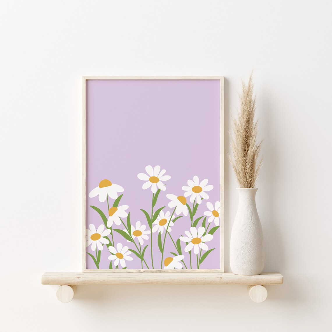 Daisy Print Boho Floral Art Print, Girls Room Decor - Image 2