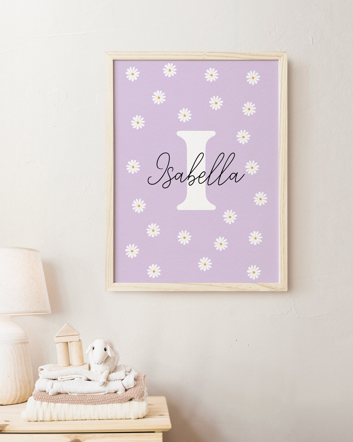 Daisy Print, Personalized Nursery Wall Art - Image 4