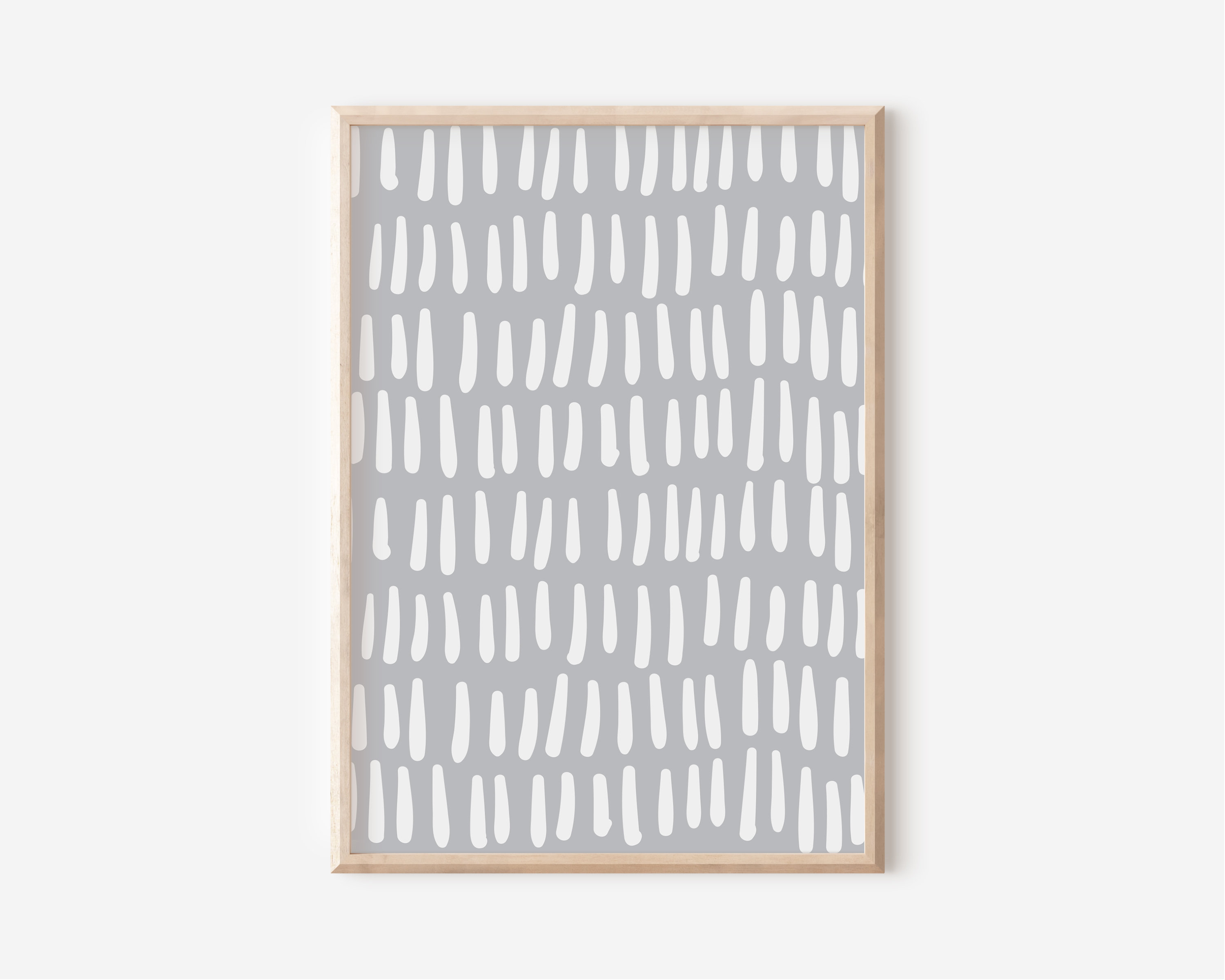 Grey Modern Abstract Organic Minimalist Art Print - Image 2