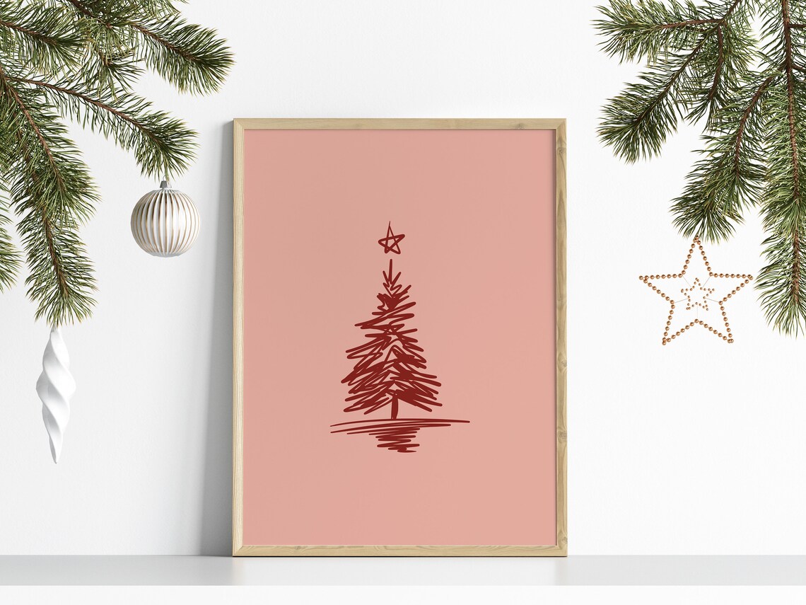 Christmas Gallery Wall Set, North Pole Ticket Art - Image 2