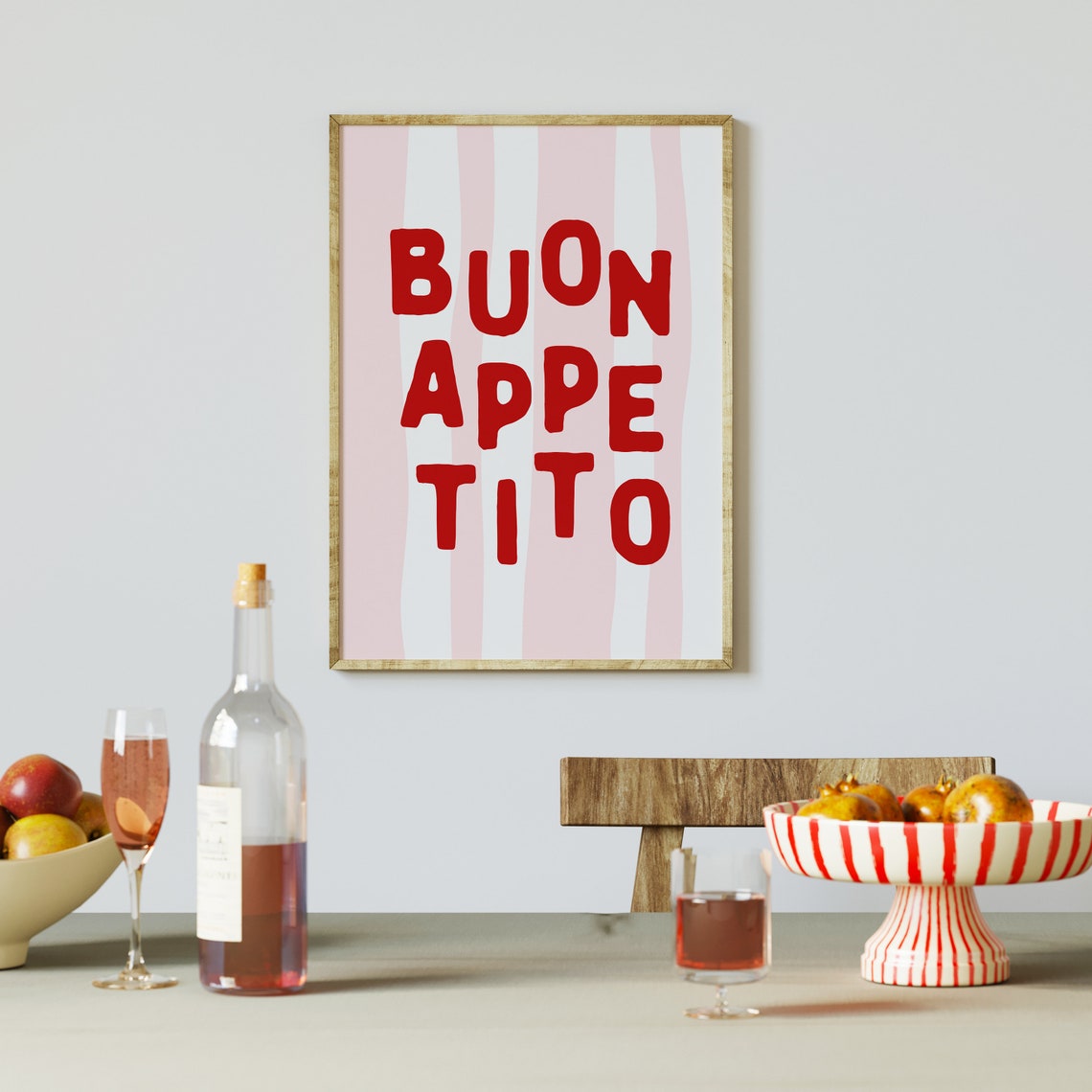 Buon Appetito Print Italian Quote Print Italy Print Trendy Quote Poster Italy Food Wall Art Italian Summer Wall Art Wall Art - Image 2