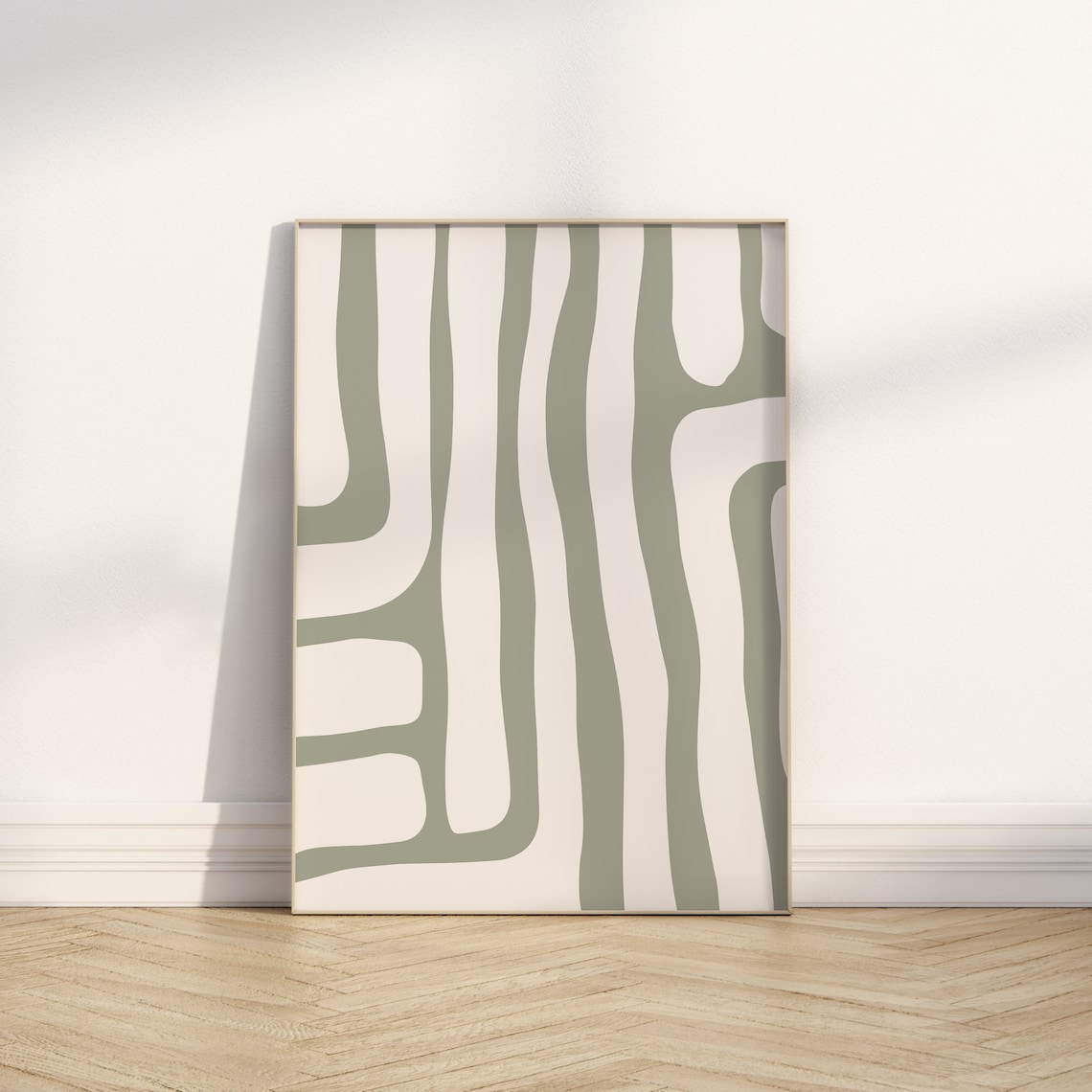 Sage Green Modern Abstract Art Print, Boho Decor - Image 4