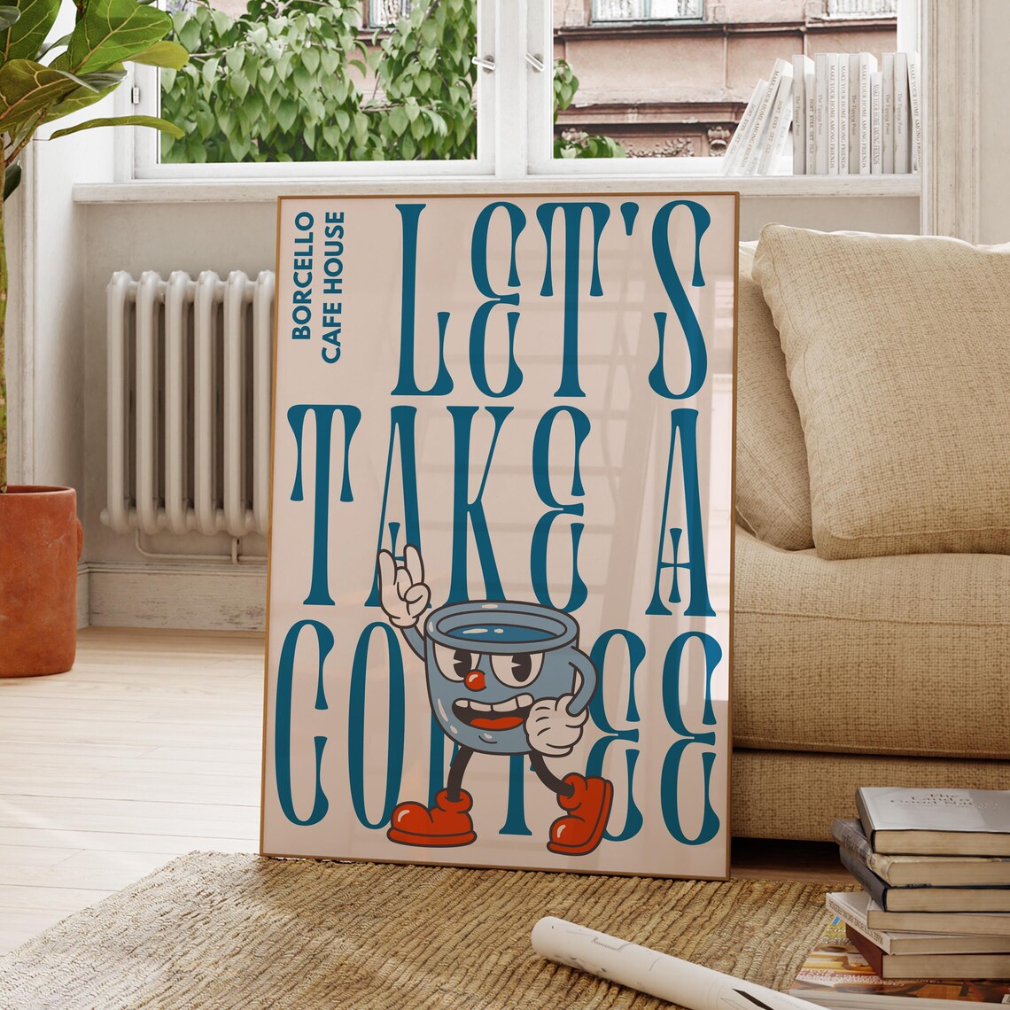 Let's Take A Coffee Motivational Poster, Office Decor