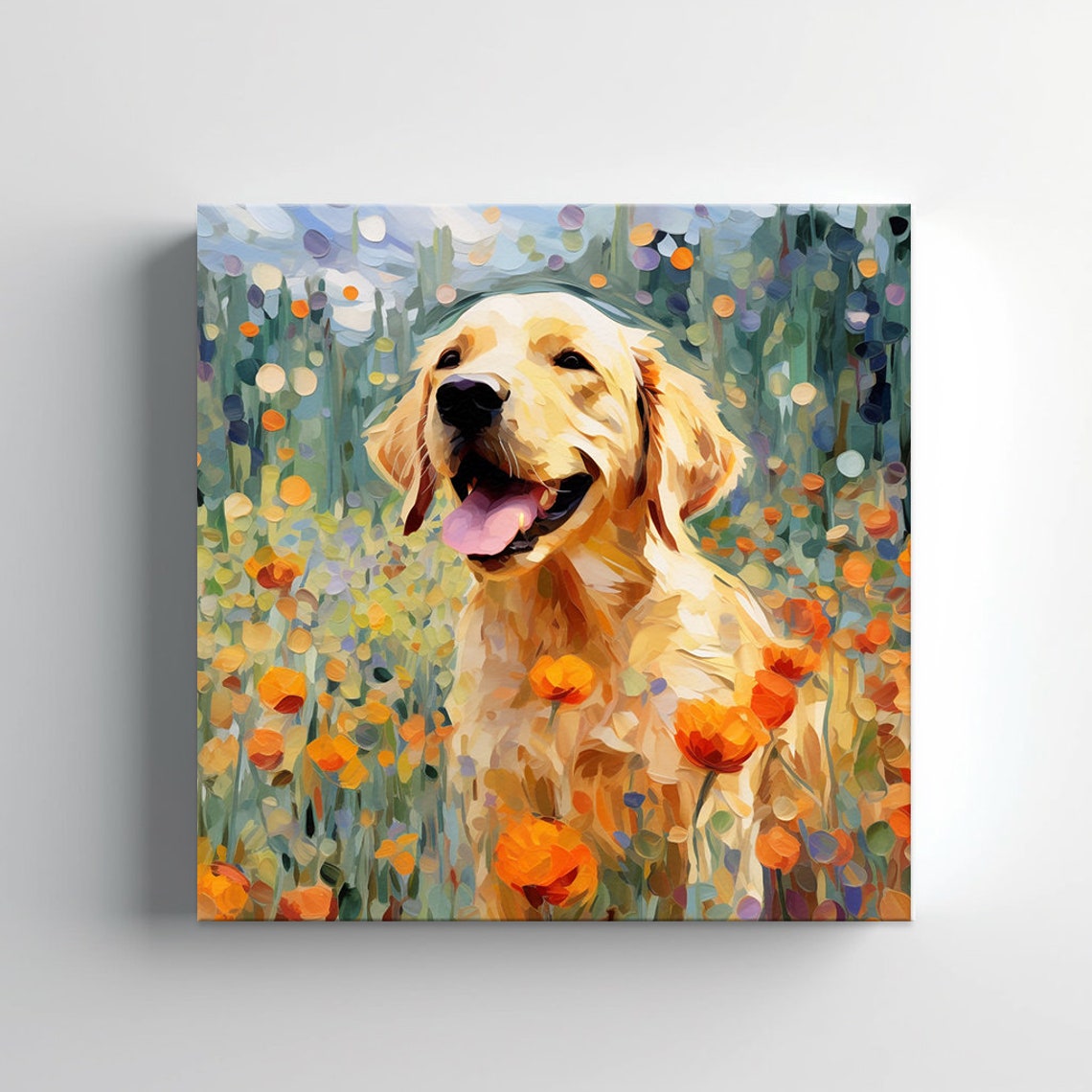Labrador Retriever Dog Animal Print Gift For Labrador Retriever Dog Lover Colourful Dog Portrait Painting Print Dog Pet Wall Art - Image 3