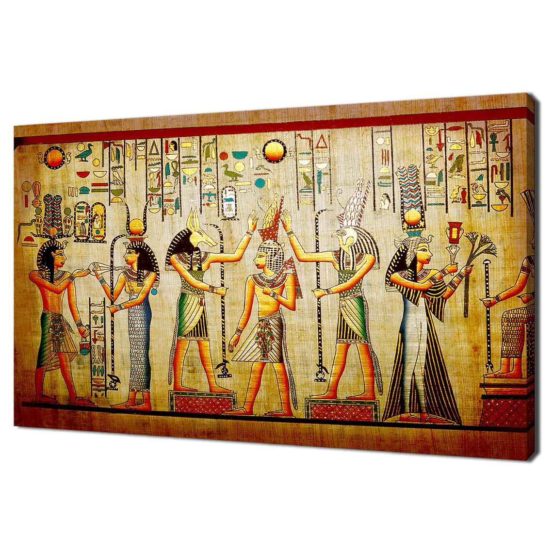 Egyptian Papyrus Hieroglyphs Modern Design Art Print