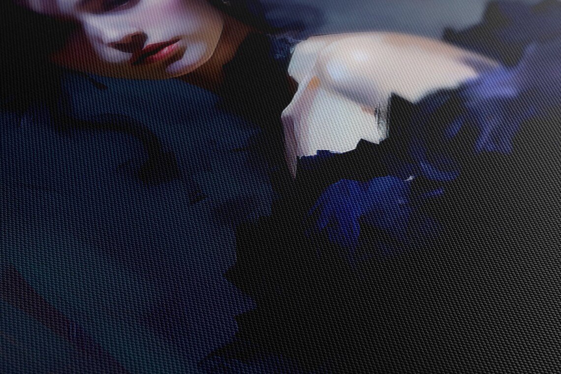 Elegant Lady in Purple Blue Midnight Victorian Gown Moody Art Poster - Image 2