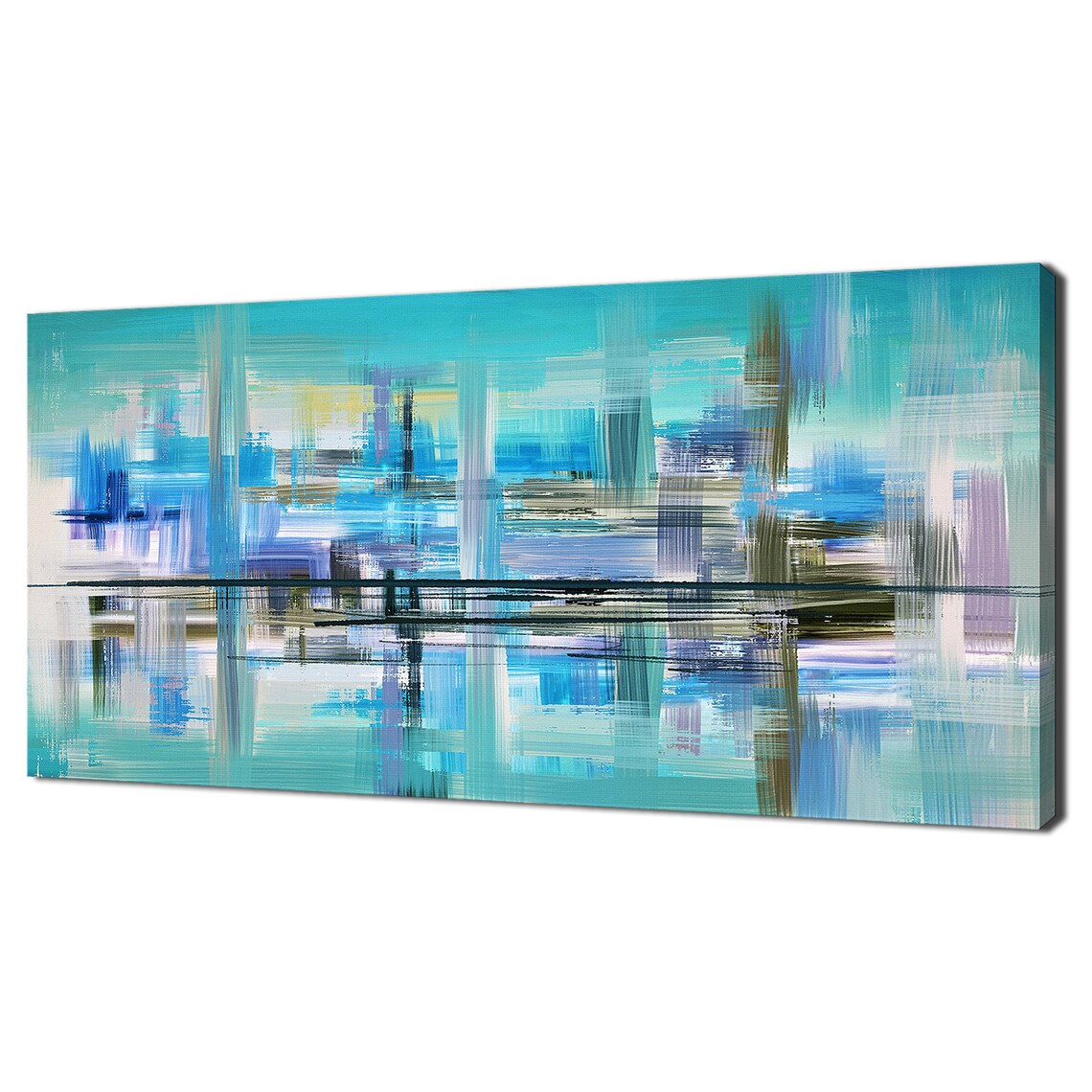 Blue Teal Surreal Cityscape, Contemporary Art Print