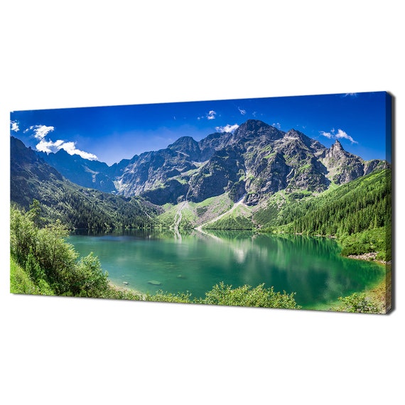 Stunning Sunrise At Lake In Tatra Mountains Modern Design Home Decor Print Wall Art Picture