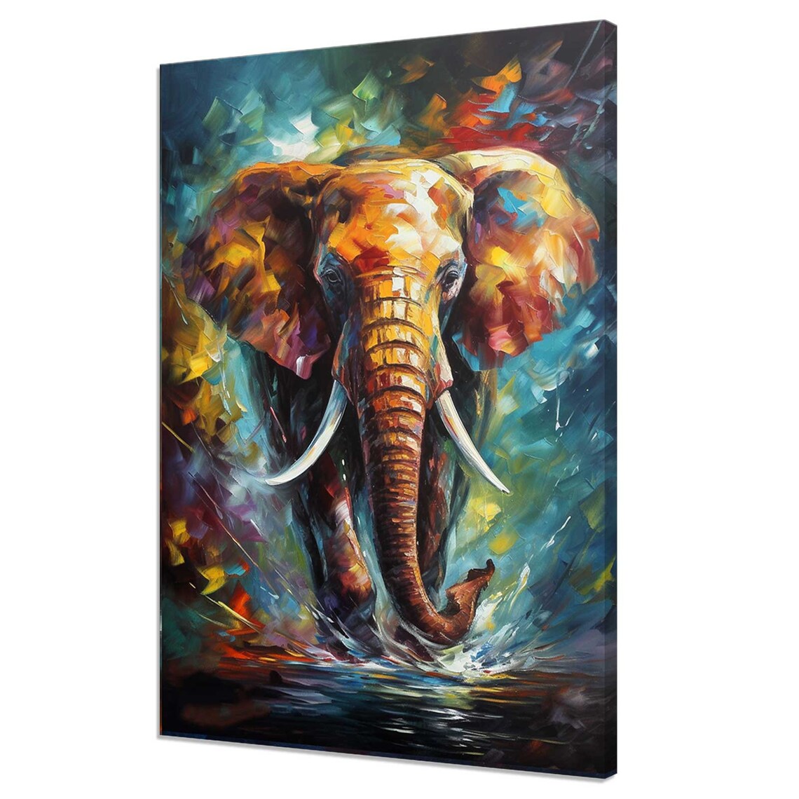 African Elephant Modern Wall Art Print, Home Decor