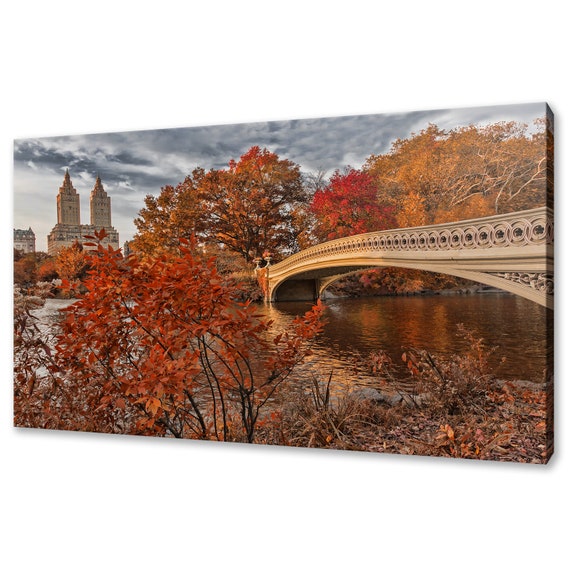 Bow Bridge In Autumn, Central Park New York Art Print