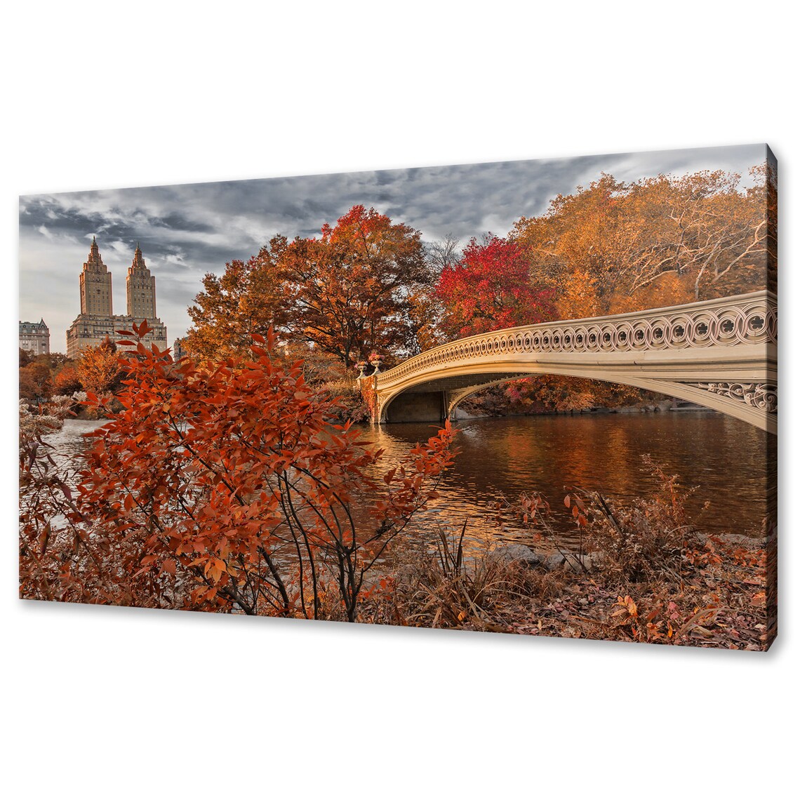 Bow Bridge In Autumn, Central Park New York Art Print