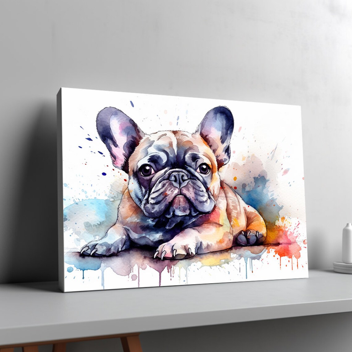 French Bulldog Watercolor Art Print, Modern Design - Image 2
