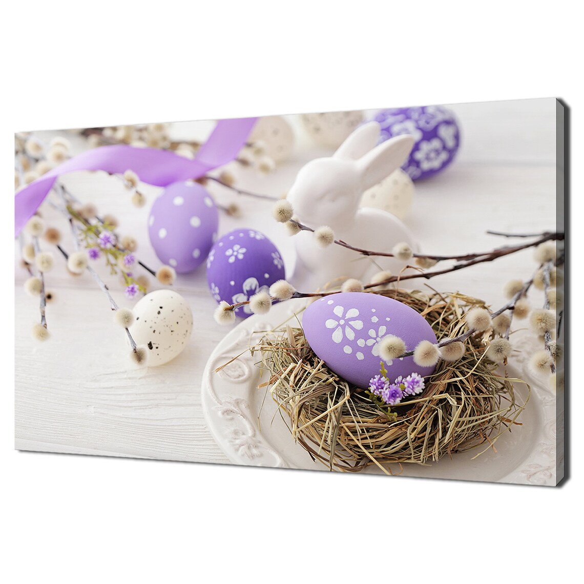 Easter Eggs And Willow Branches, Modern Design