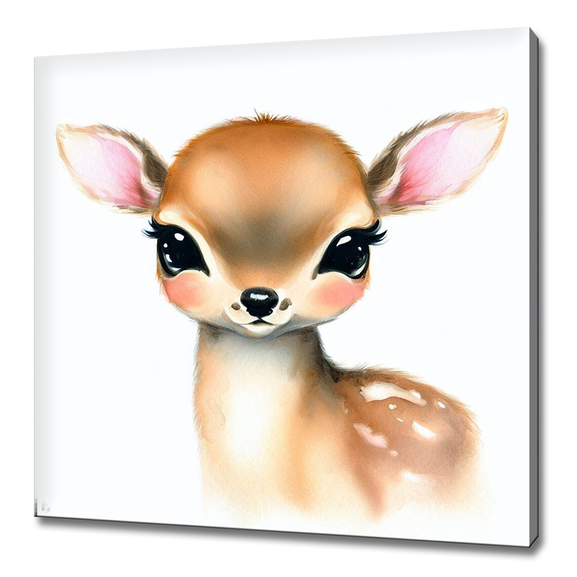 Cute Baby Animals Nine Panel Piglet Panda Giraffe Nursery Art Print - Image 3