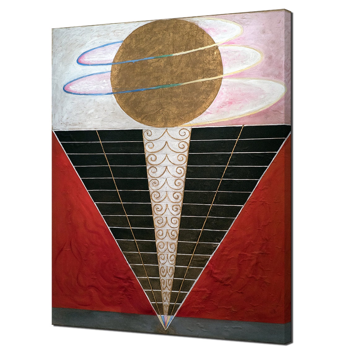 Hilma Af Klint Altarpiece No 2 Abstract Gold Black Red Wall Art