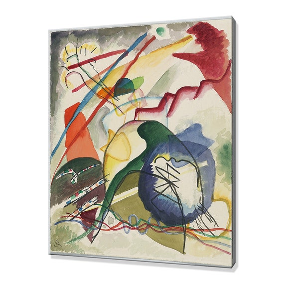 Wassily Kandinsky Draft For Picture With A White Border I 1913 Classic Design Abstract Decor Reproduction Print Wall Art